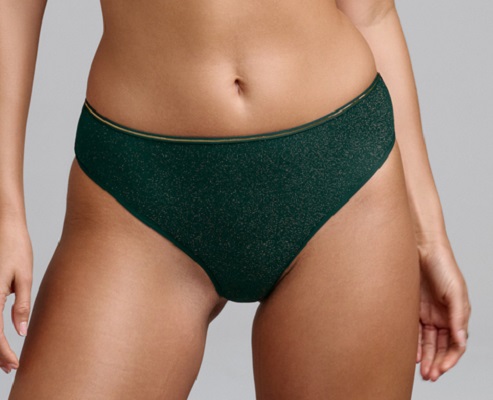 Трусы стринги Marlies Dekkers Dame de Paris( Green and gold lurex)