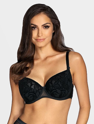 Бюстгальтер с уплотненной чашкой Ewa Bien Velvet (Black)