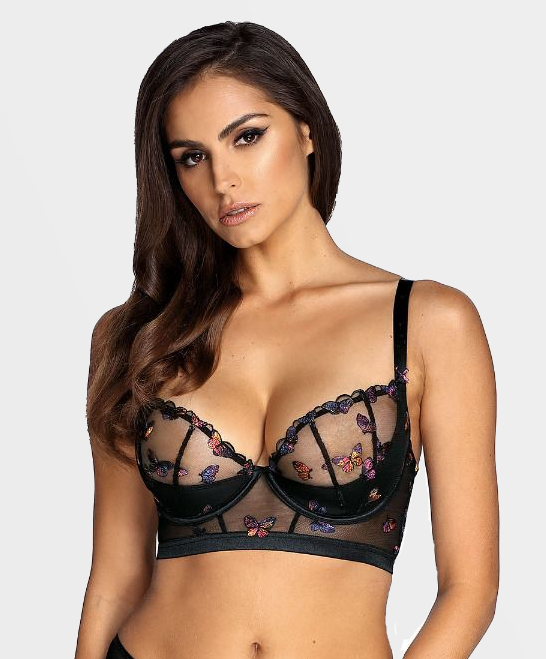 Бюстгальтер с мягкой чашкой Ewa Bien Papillon полукорсет(Black)