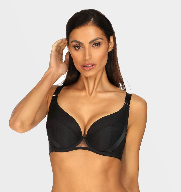 Бюстгальтер с уплотненной чашкой Ewa Bien Pryma Push Up (Black)